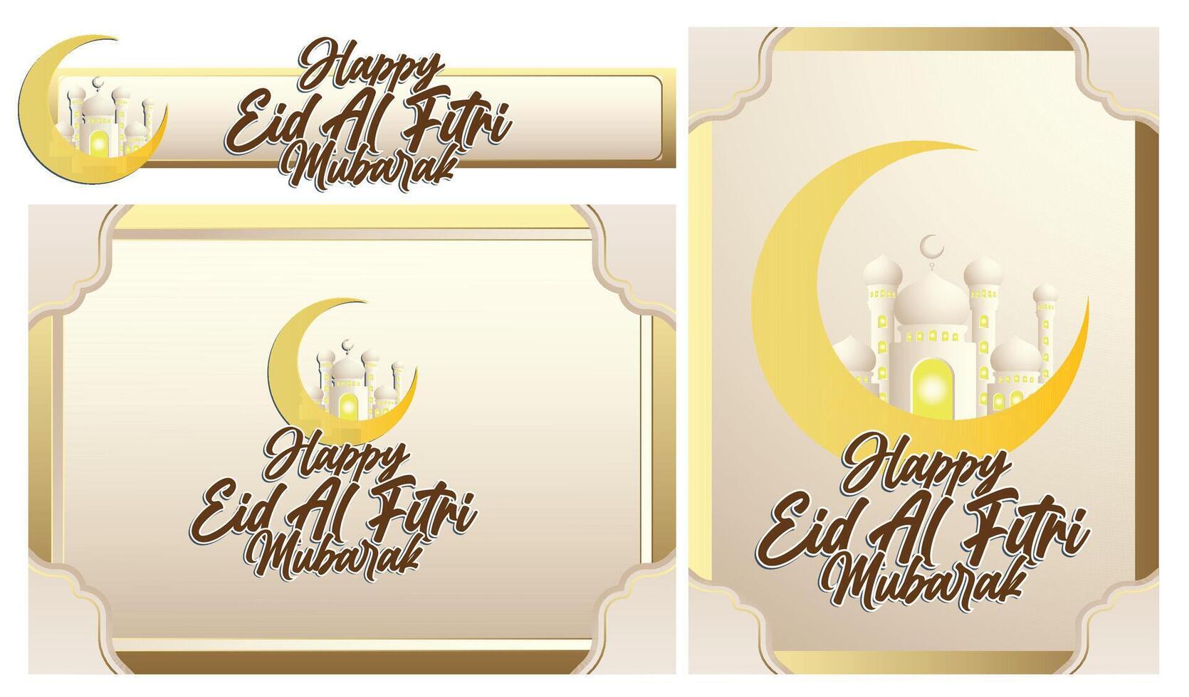 isolated calligraphy of happy eid mubarak vector