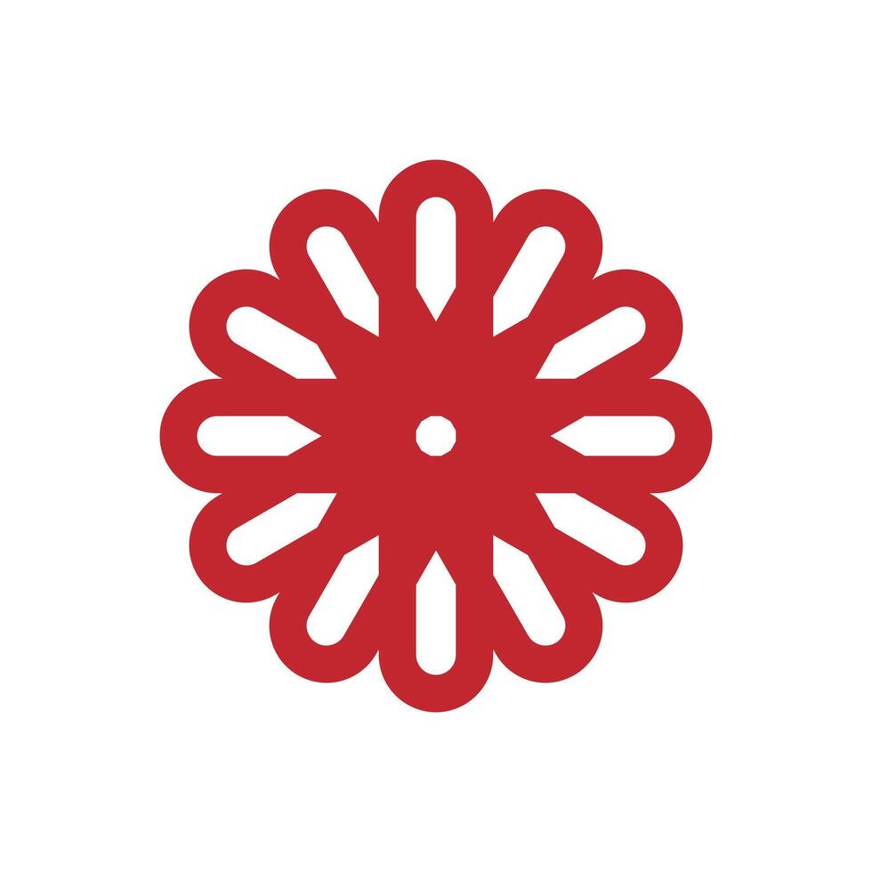 Flower vector icon. Floral design element. Red and white. resources graphic icon element design. Vector illustration with a floral theme
