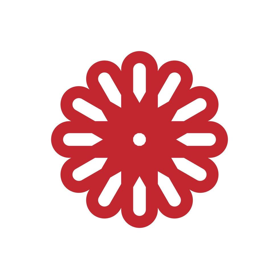 Flower vector icon. Floral design element. Red and white. resources graphic icon element design. Vector illustration with a floral theme