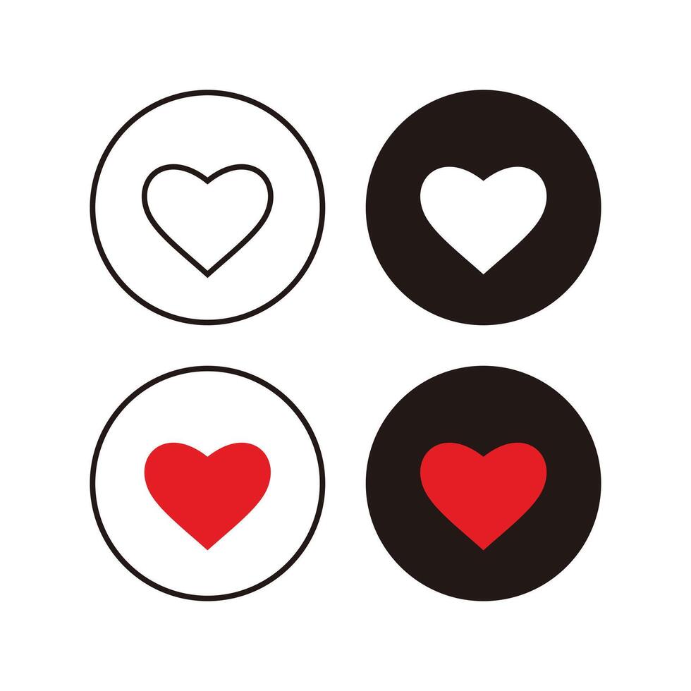 corazón íconos colocar. corazón icono vector. corazón icono vector. corazón icono vector. recursos gráfico icono elemento diseño. vector ilustración con social medios de comunicación tema ui icono