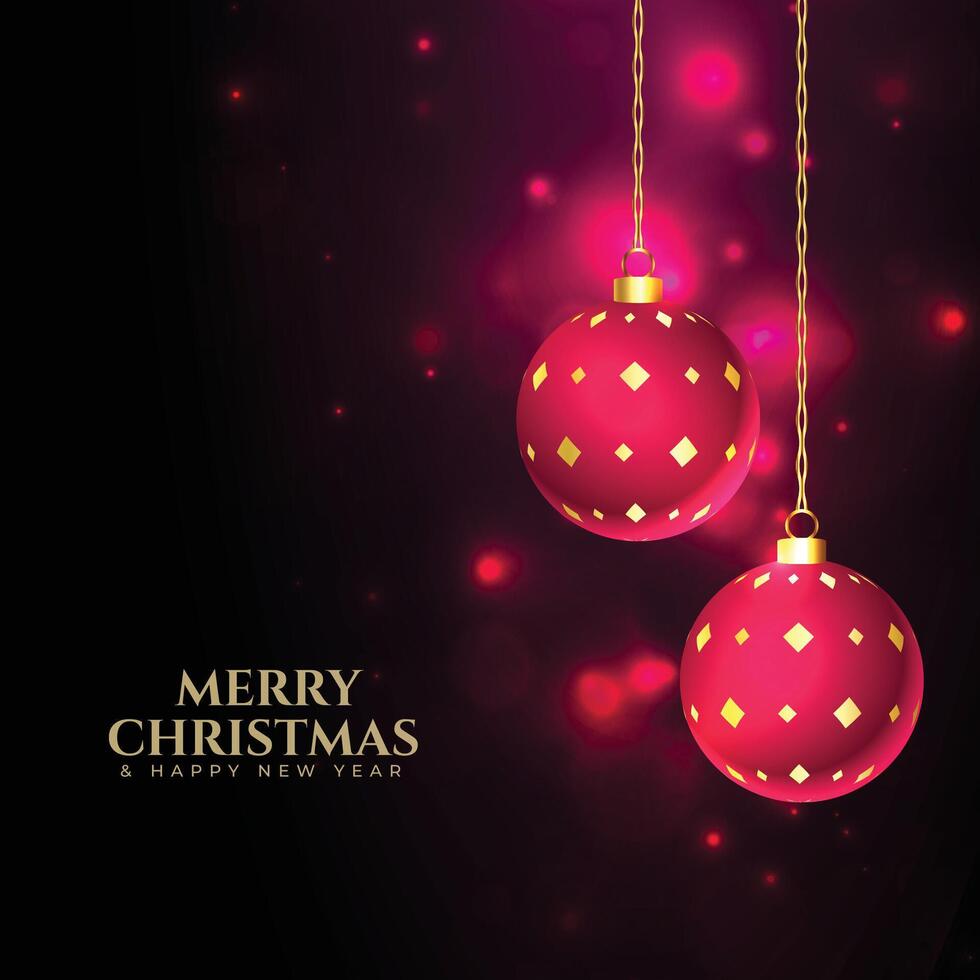 alegre Navidad brillante antecedentes con adornos decoración vector