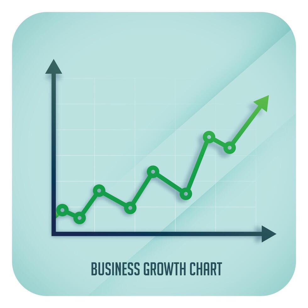 business growth arrow chart showing upward trend vector