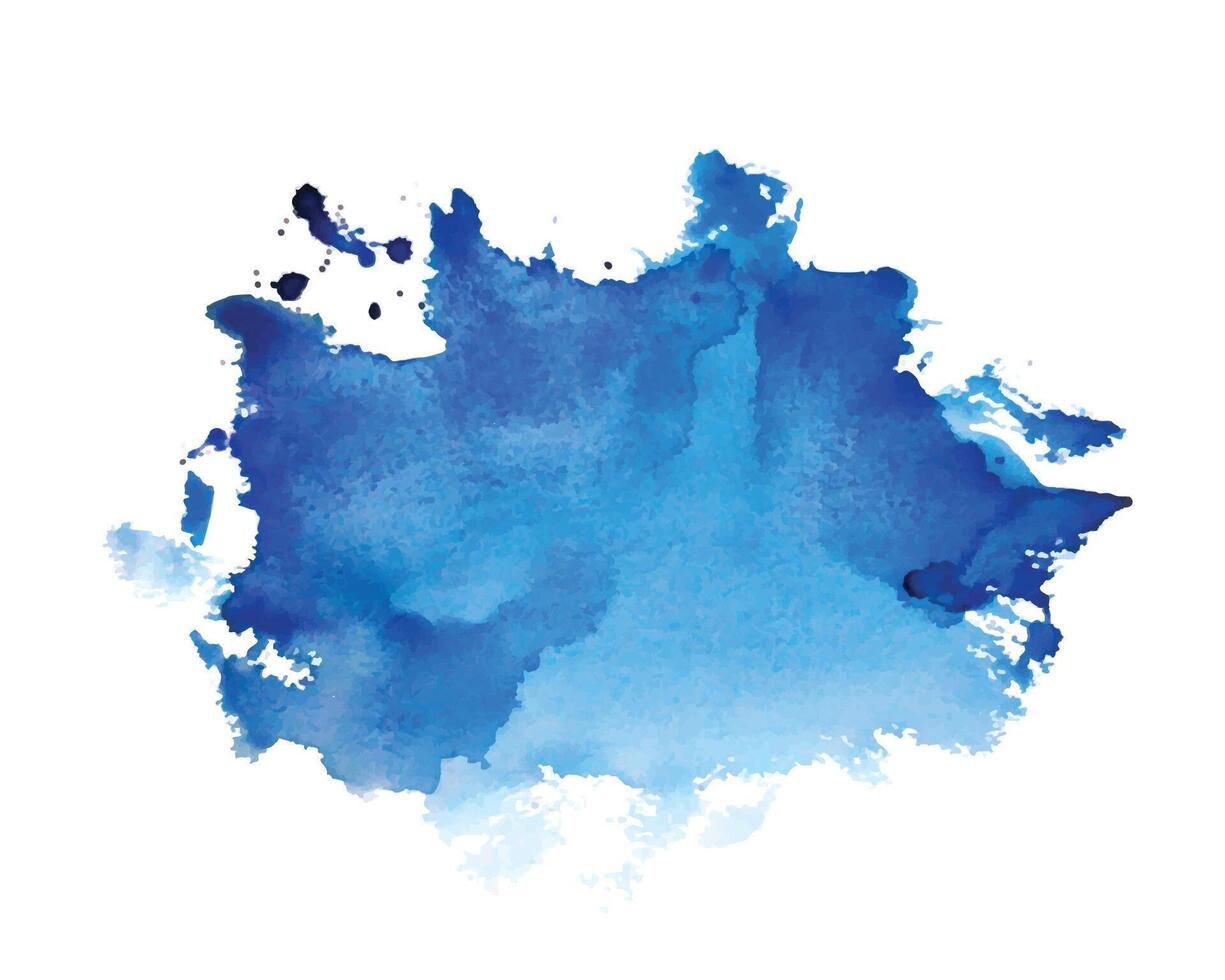 abstract blue watercolor brush stroke texture background vector