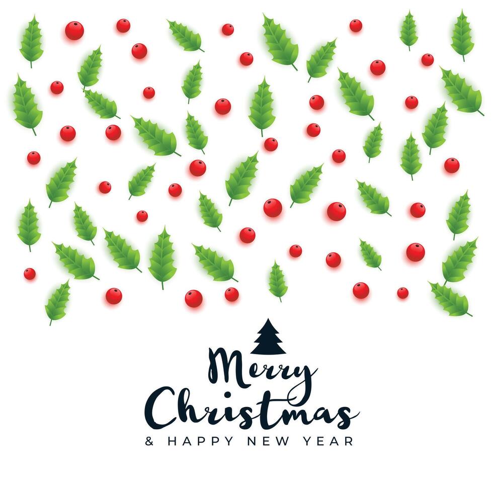 merry christmas greeting card decorative design background vector