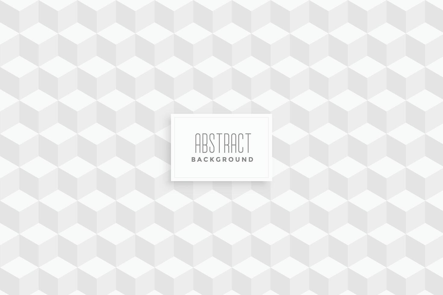 3d cube style white pattern background design vector