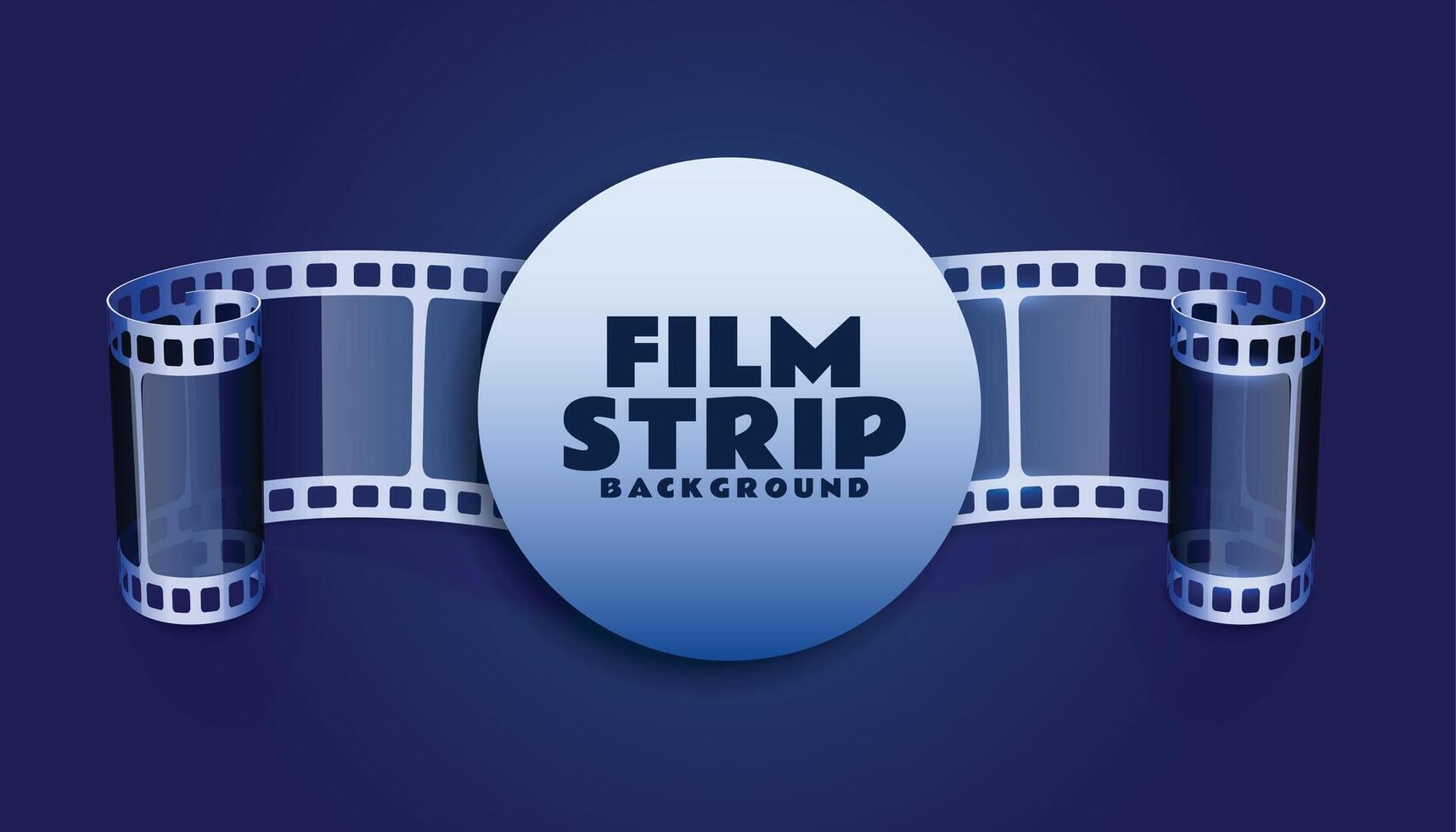 film reel strip in blue color background vector