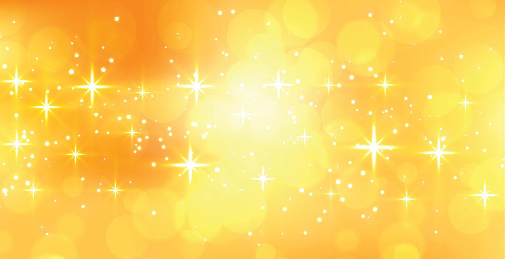 abstract sparkling yellow banner with text space vector