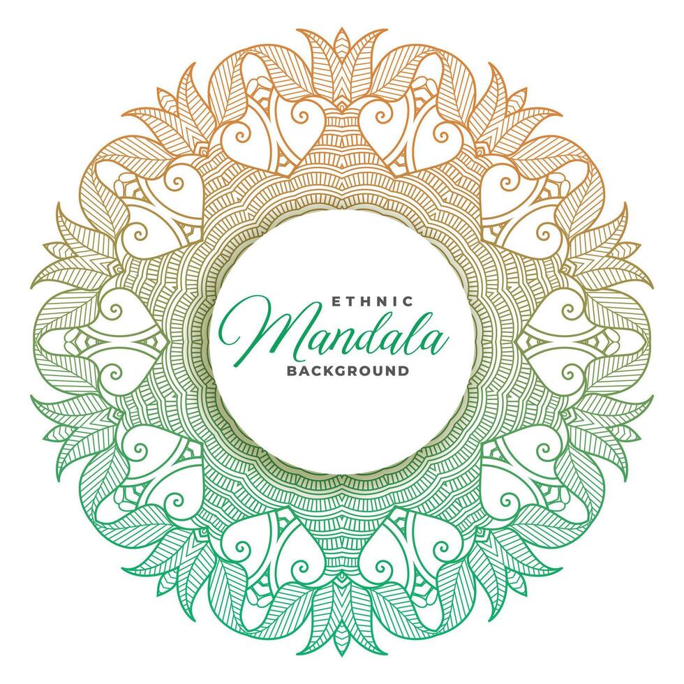 ethnic style mandala decorative pattern background design vector