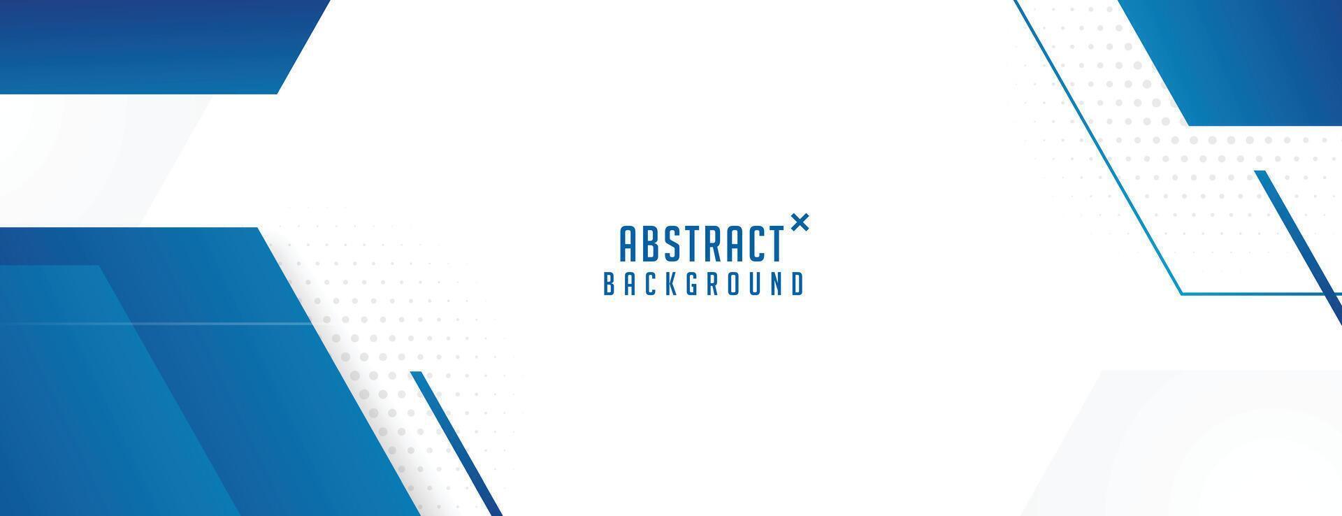 white abstract background with blue geometric pattern design vector