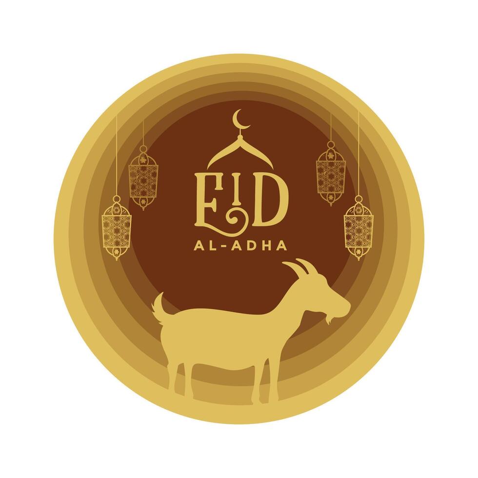 islámico eid Alabama adha festival saludo diseño vector