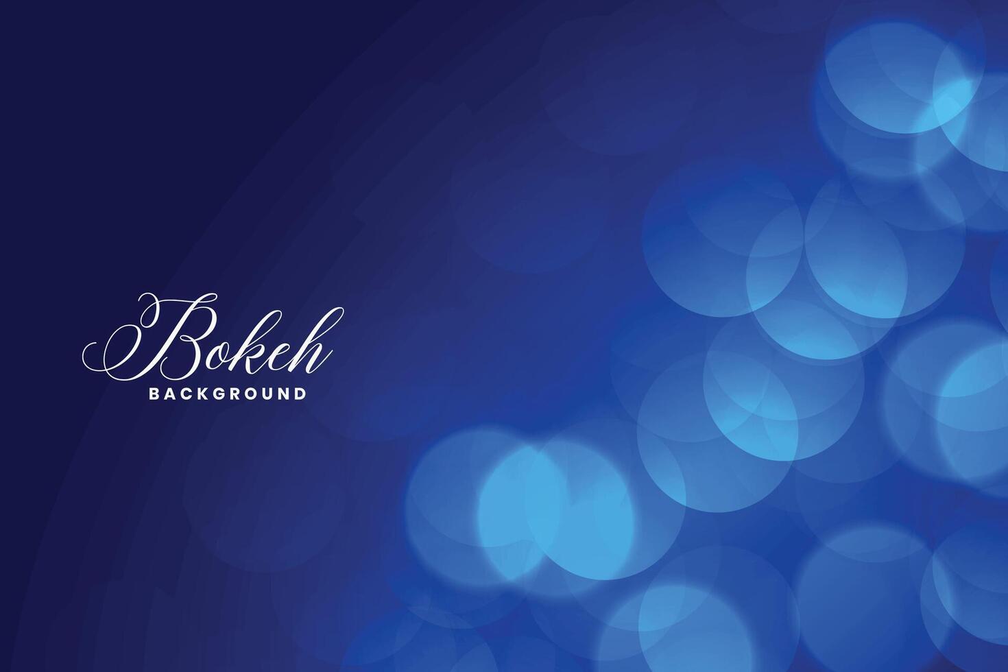 elegante azul bokeh luces antecedentes con texto espacio vector