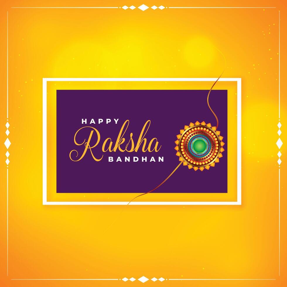 brother and sister raksha bandhan festival background vector