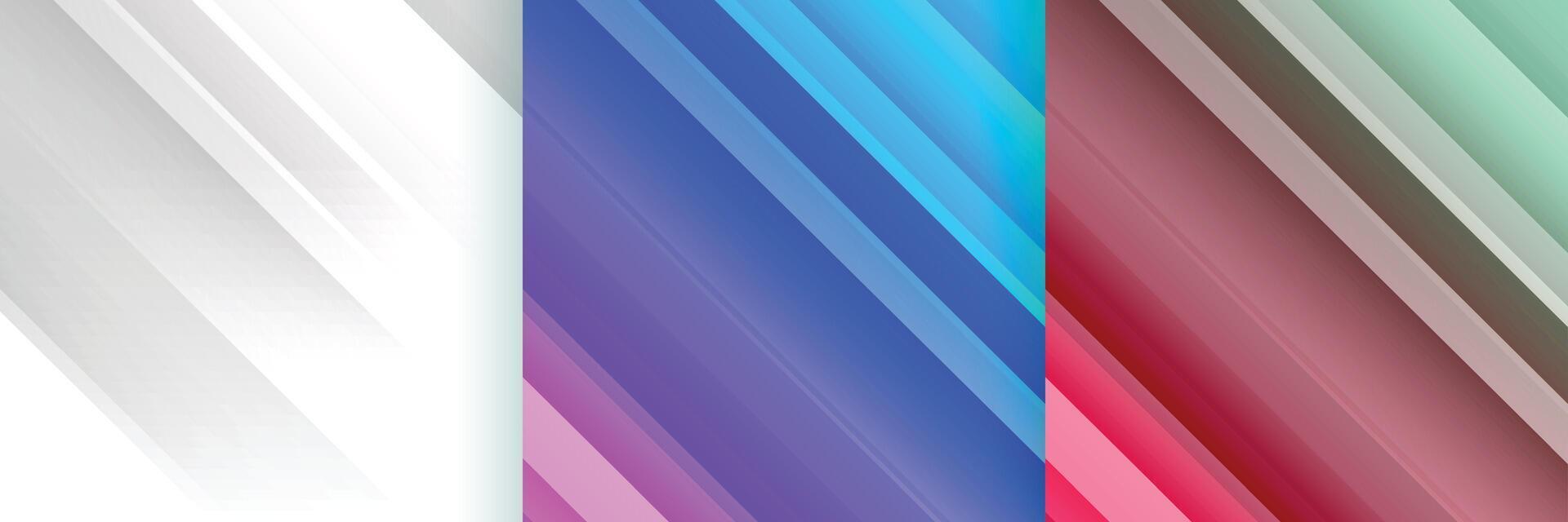 shiny abstract backgrounds set with diagonal lines vector