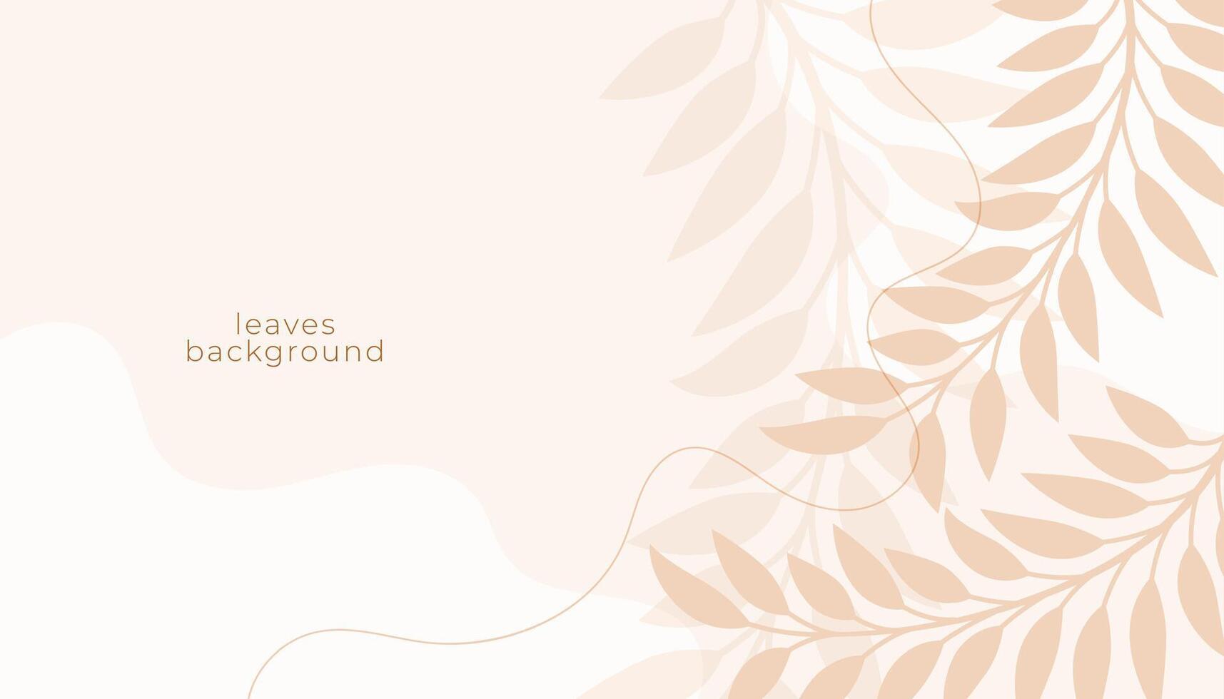 background with decorative leaves design vector