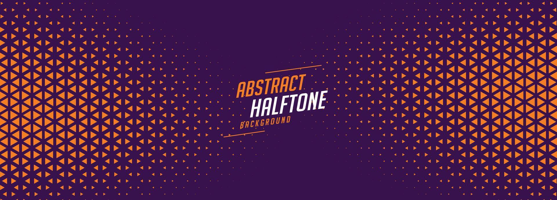 abstract purple and orange halftone banner design vector