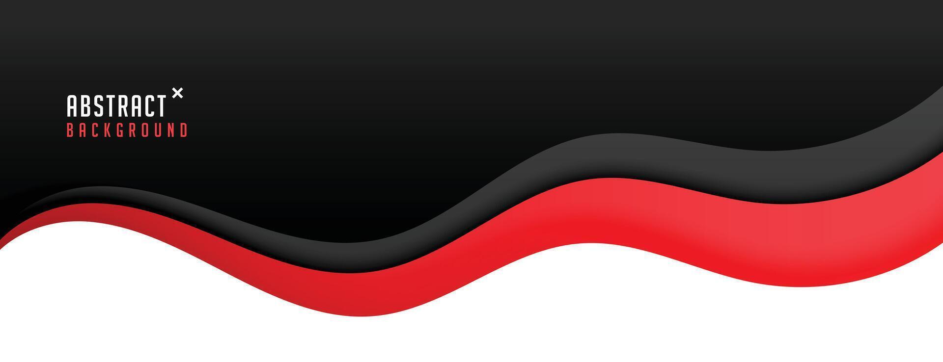 dark red black abstract background in wavy style vector