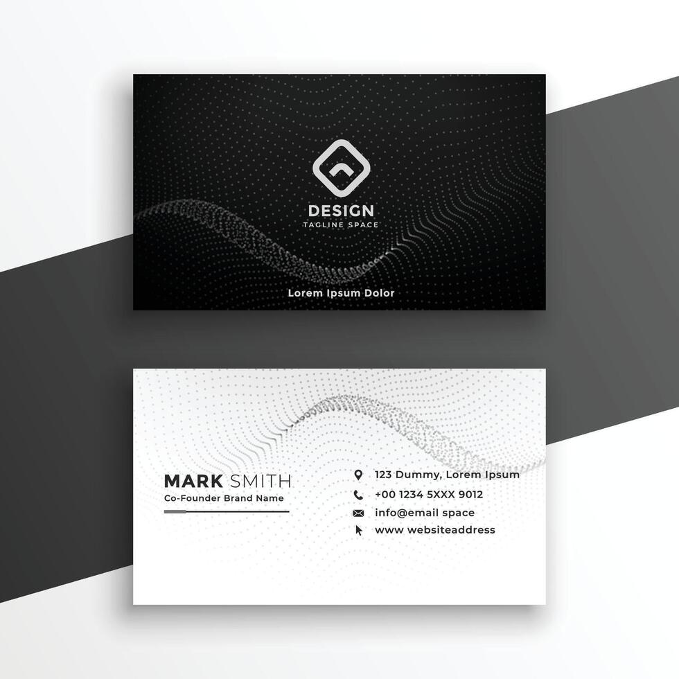 black and white elegant business card design template vector