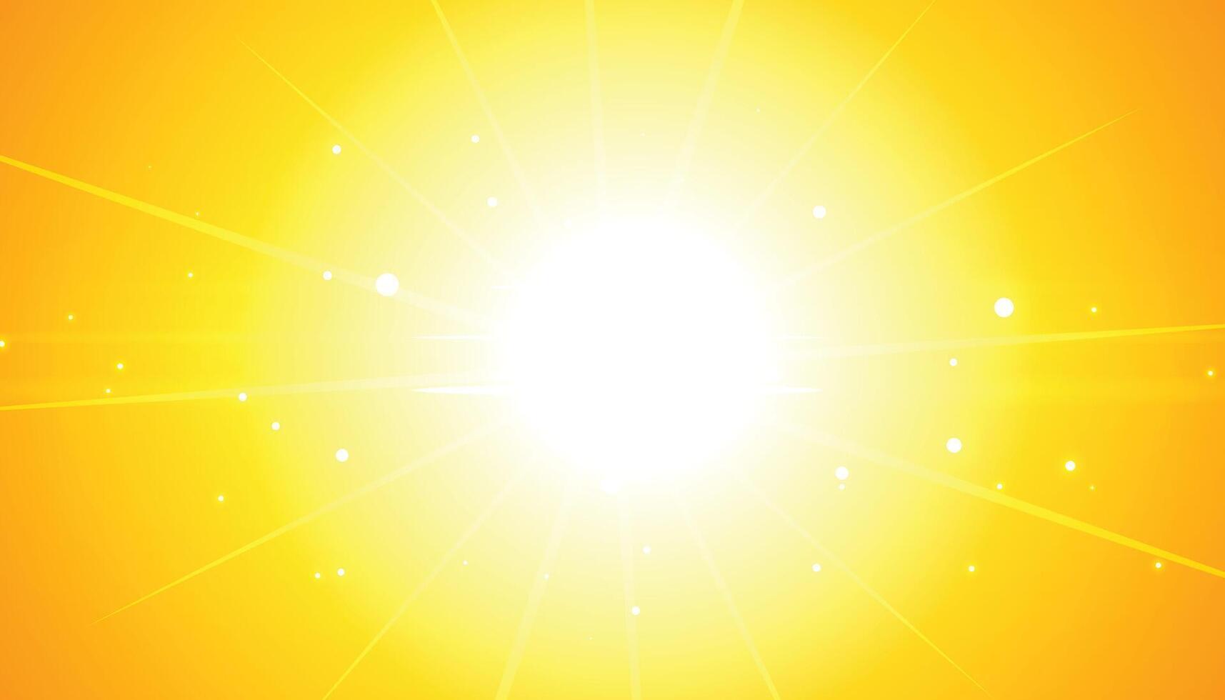 yellow background with glowing flare light rays vector