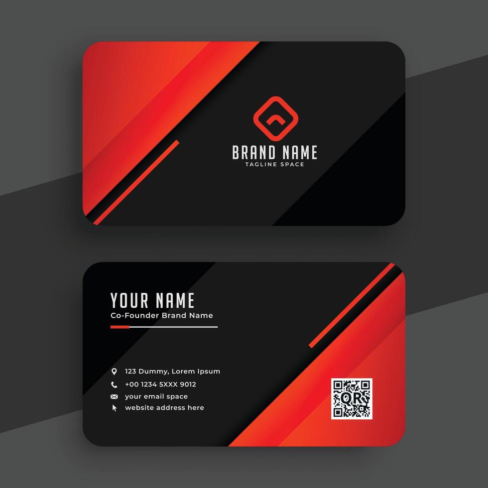 Abstract professional ready business visiting card template vector
