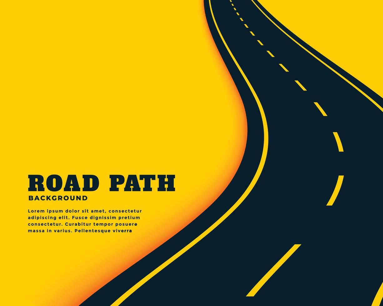 winding curve pathway road concept background design vector