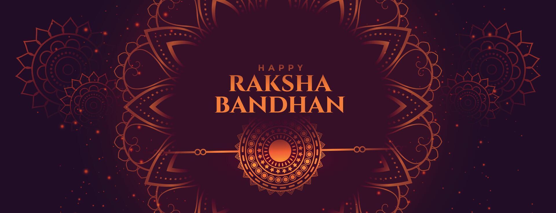 indian raksha bandhan festival decorative banner design vector