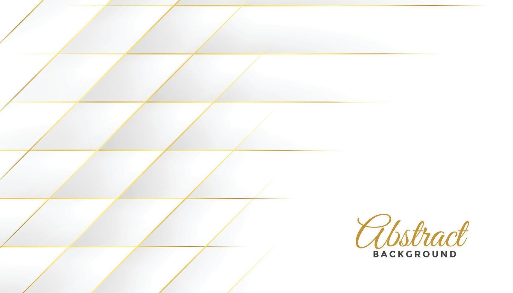 diamond shapes white and golden lines background design vector