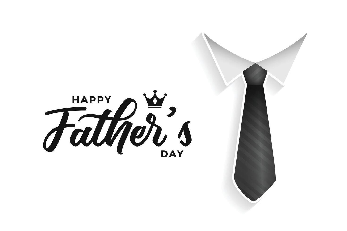 happy fathers day card design with tie vector