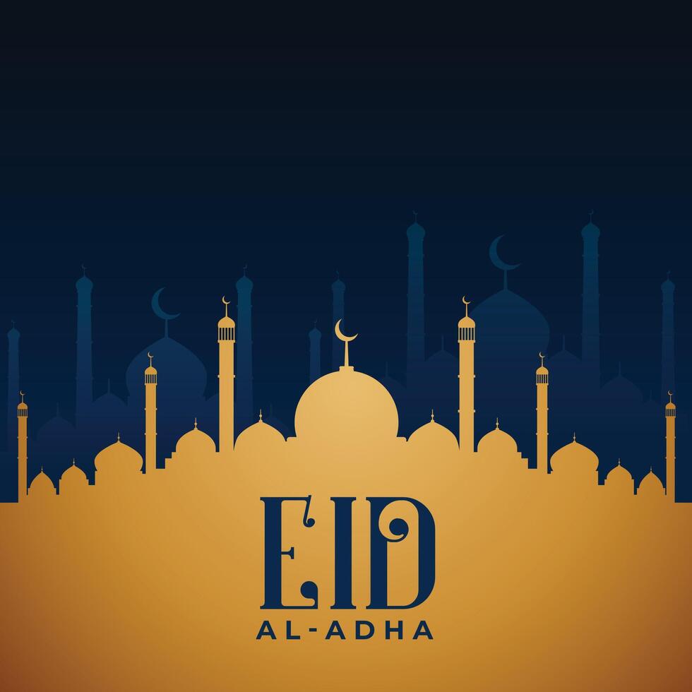 eid Alabama adha dorado mezquita antecedentes vector