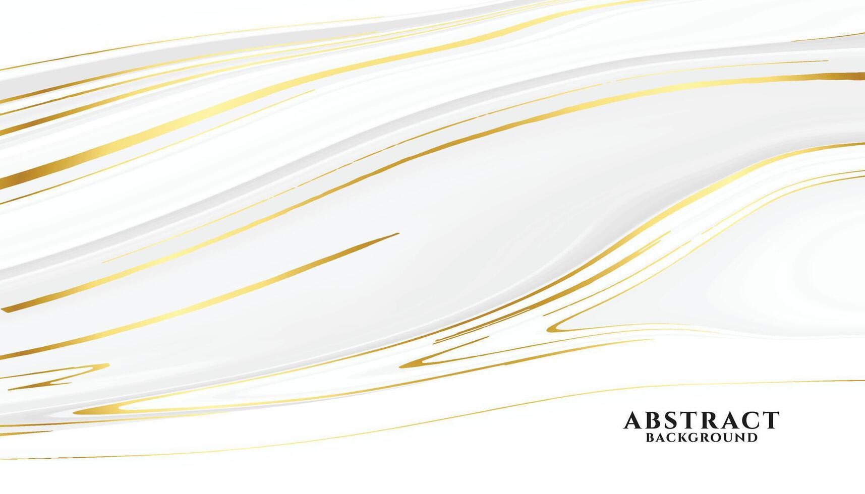 abstract white and golden marble texture background vector