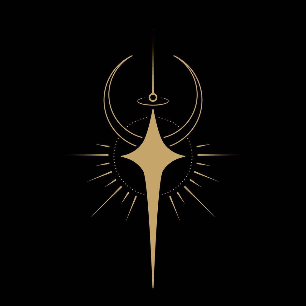 mysterious golden magical logo vector design 41433930 Vector Art at ...