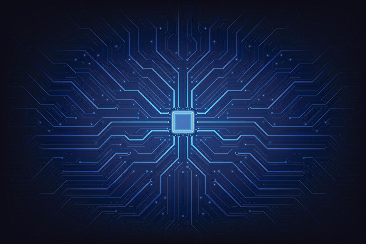 Circuit board. Technology background. Central Computer Processors CPU concept. Motherboard digital chip. vector