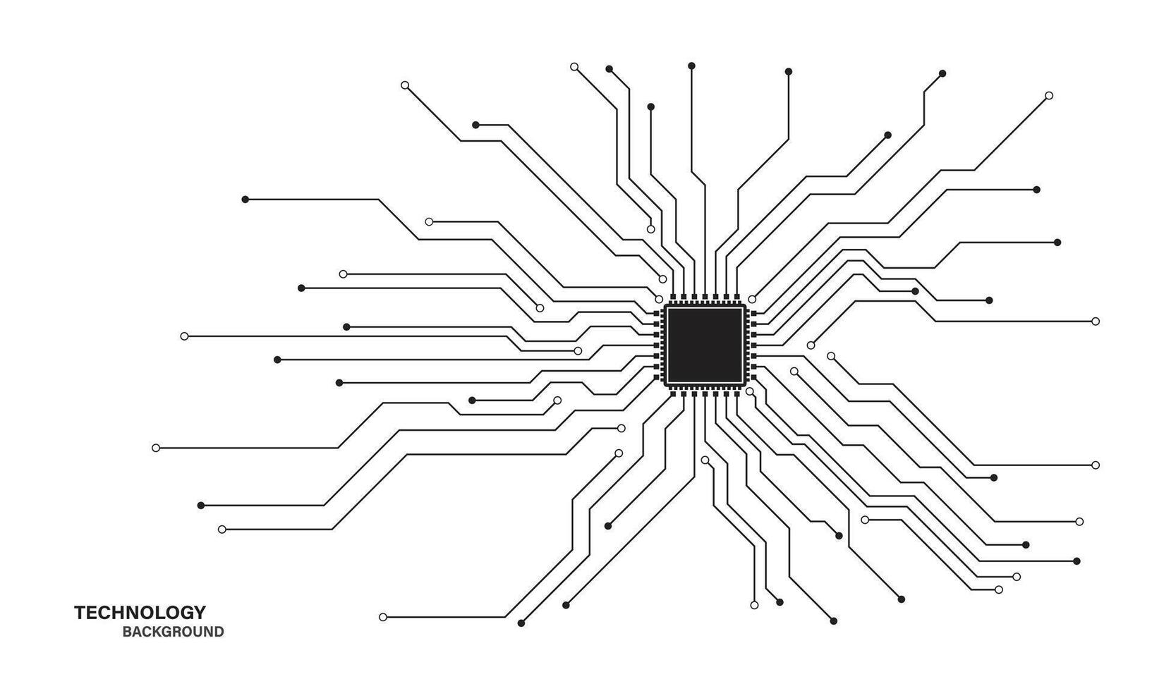 Circuit board. Technology background. Central Computer Processors CPU concept. vector