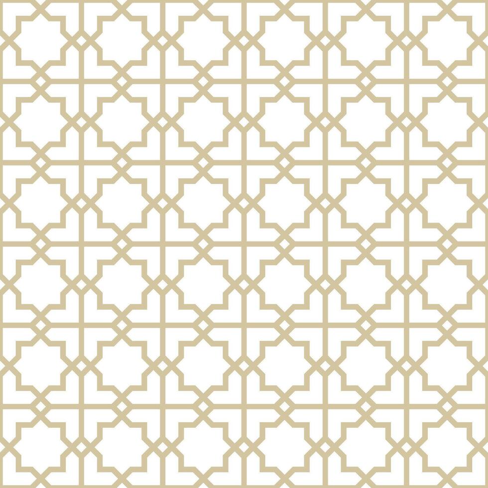 Seamless abstract geometric pattern in Islamic style vector