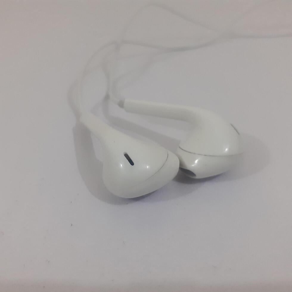 White Colour Earphone photo