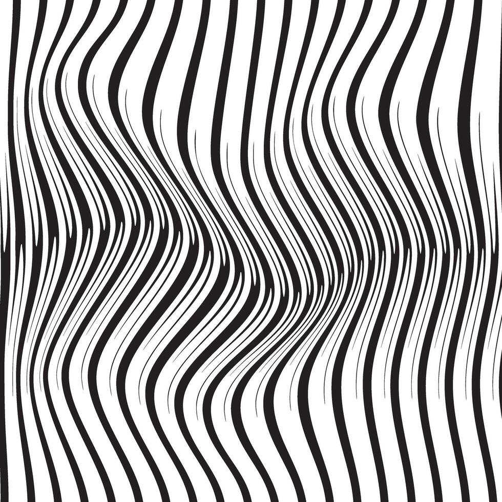 simple abstract seamlees black vertical line wavy distort pattern vector