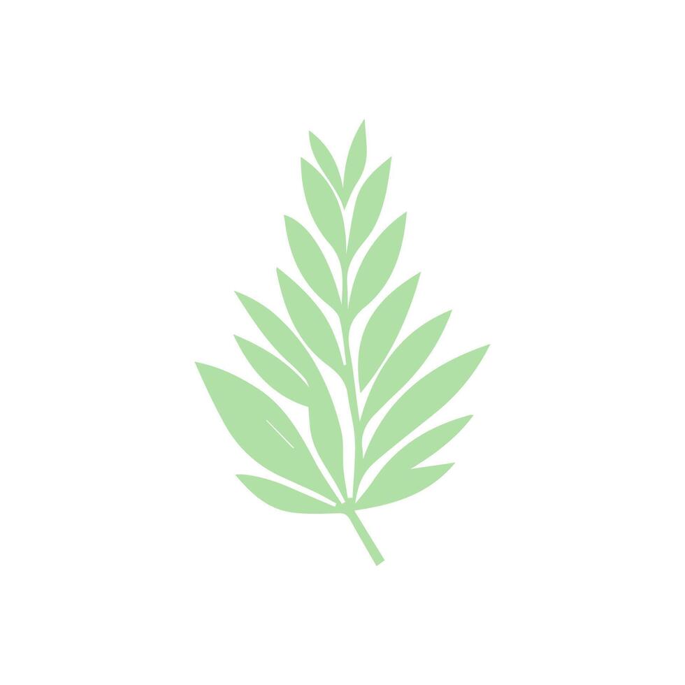 twigs with leaves silhouettes Free Vector