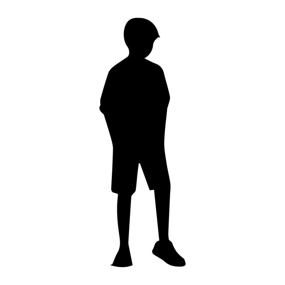 Alone boy sad Silhouette of Very sad man Free Vector