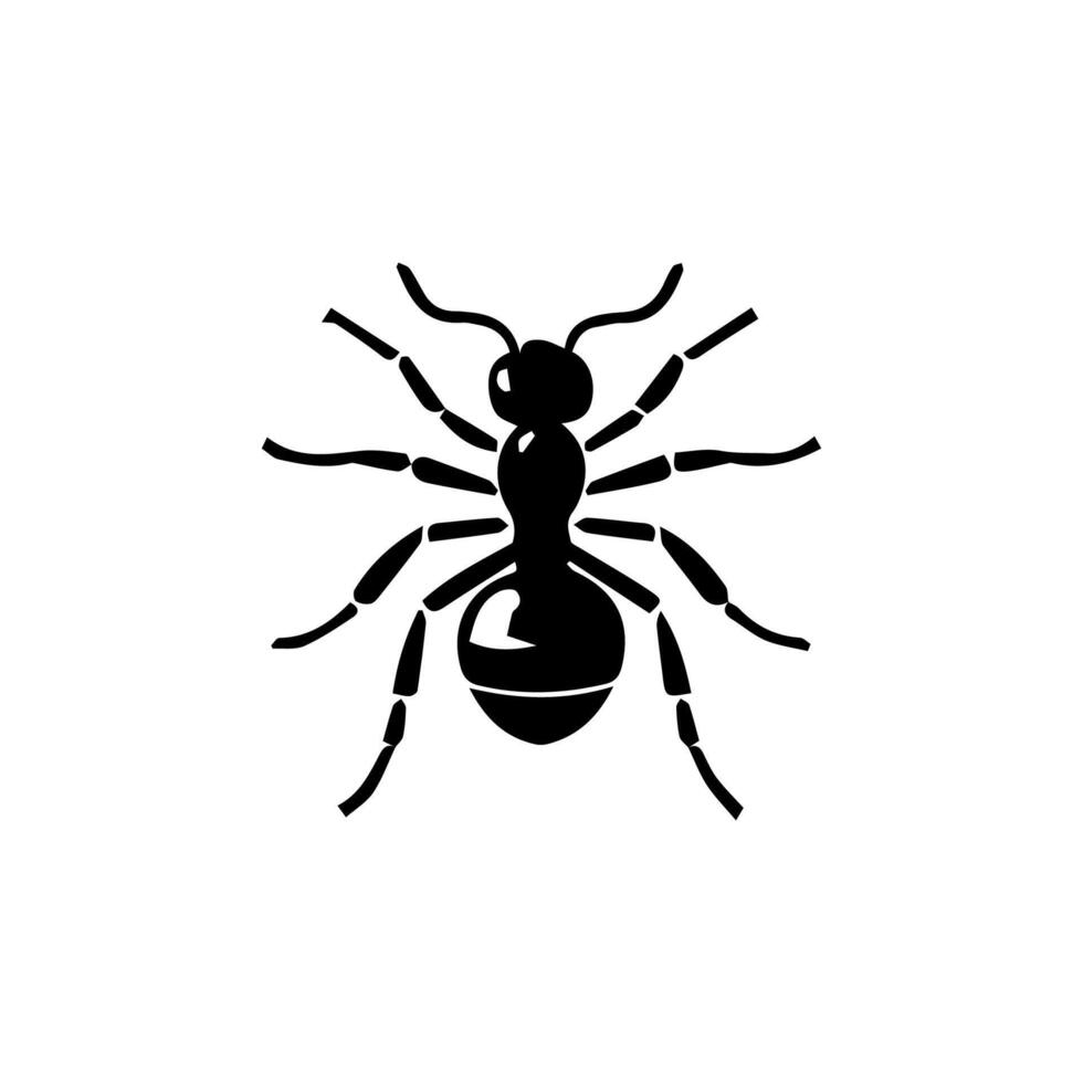 Silhouettes of ants. Free vector