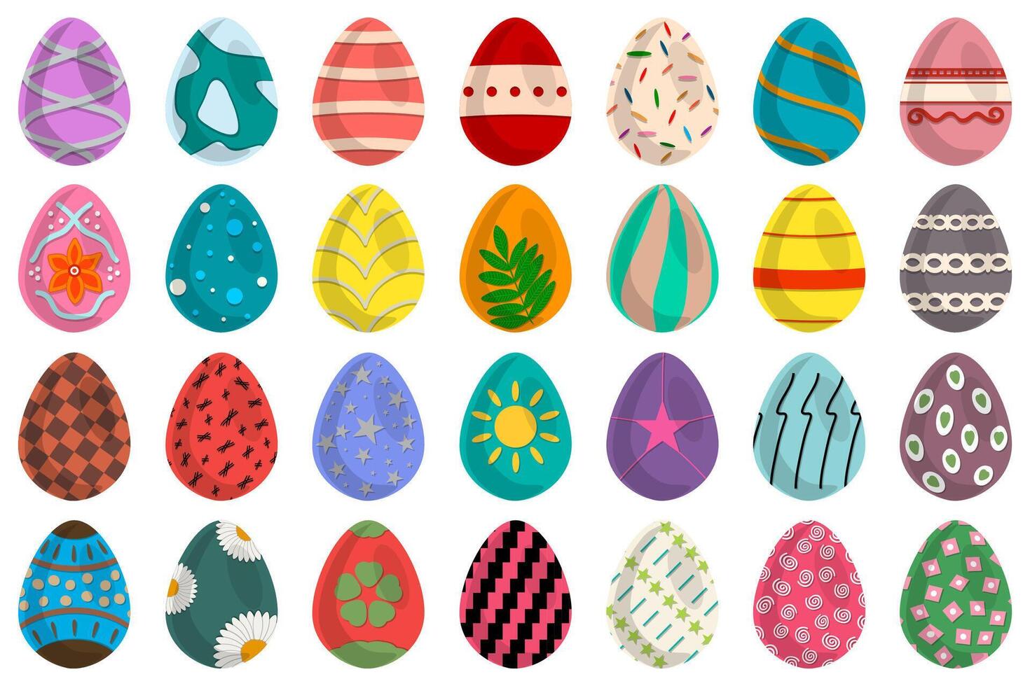 Illustration on theme celebration holiday Easter with hunt colorful bright eggs vector