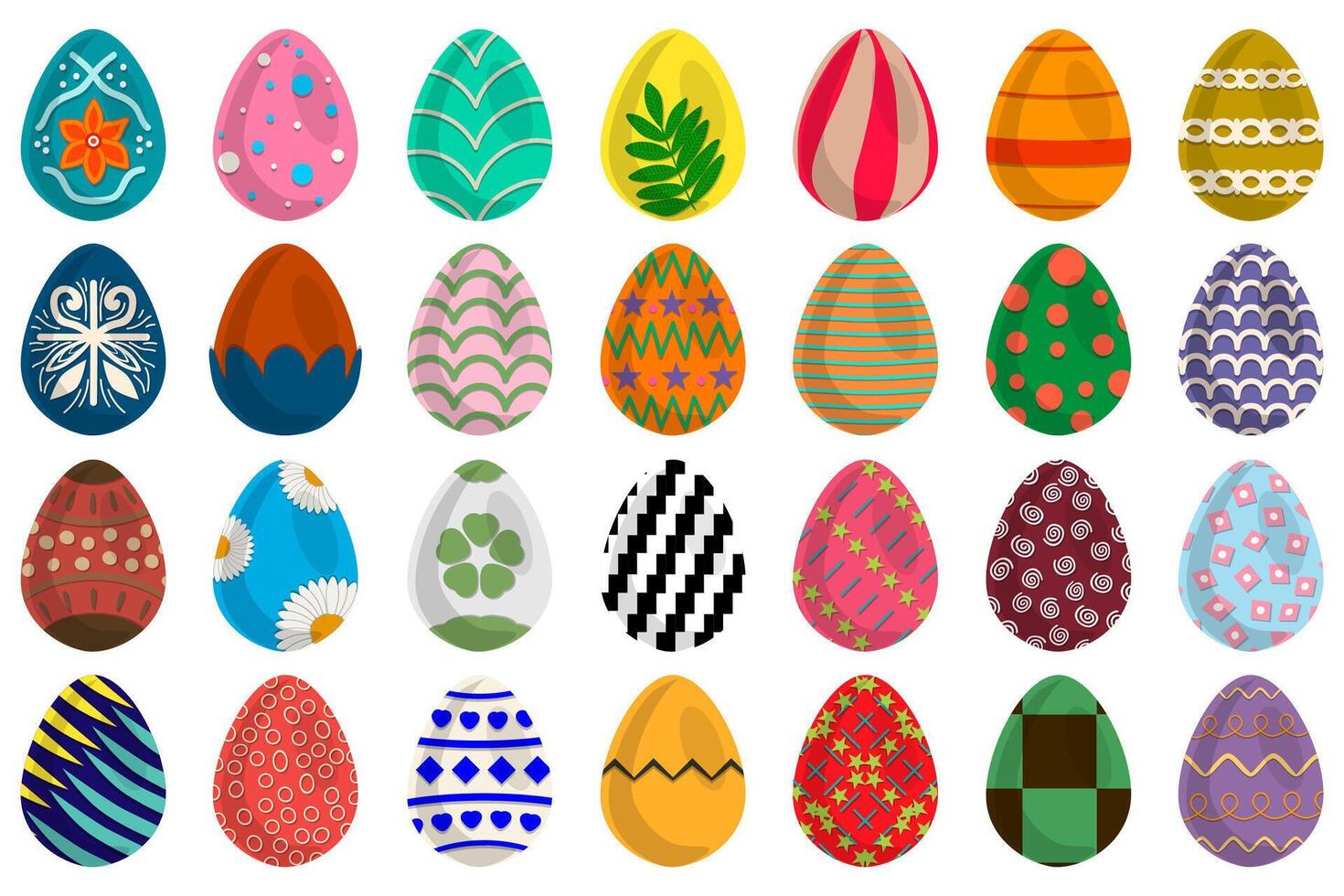 Illustration on theme celebration holiday Easter with hunt colorful bright eggs vector