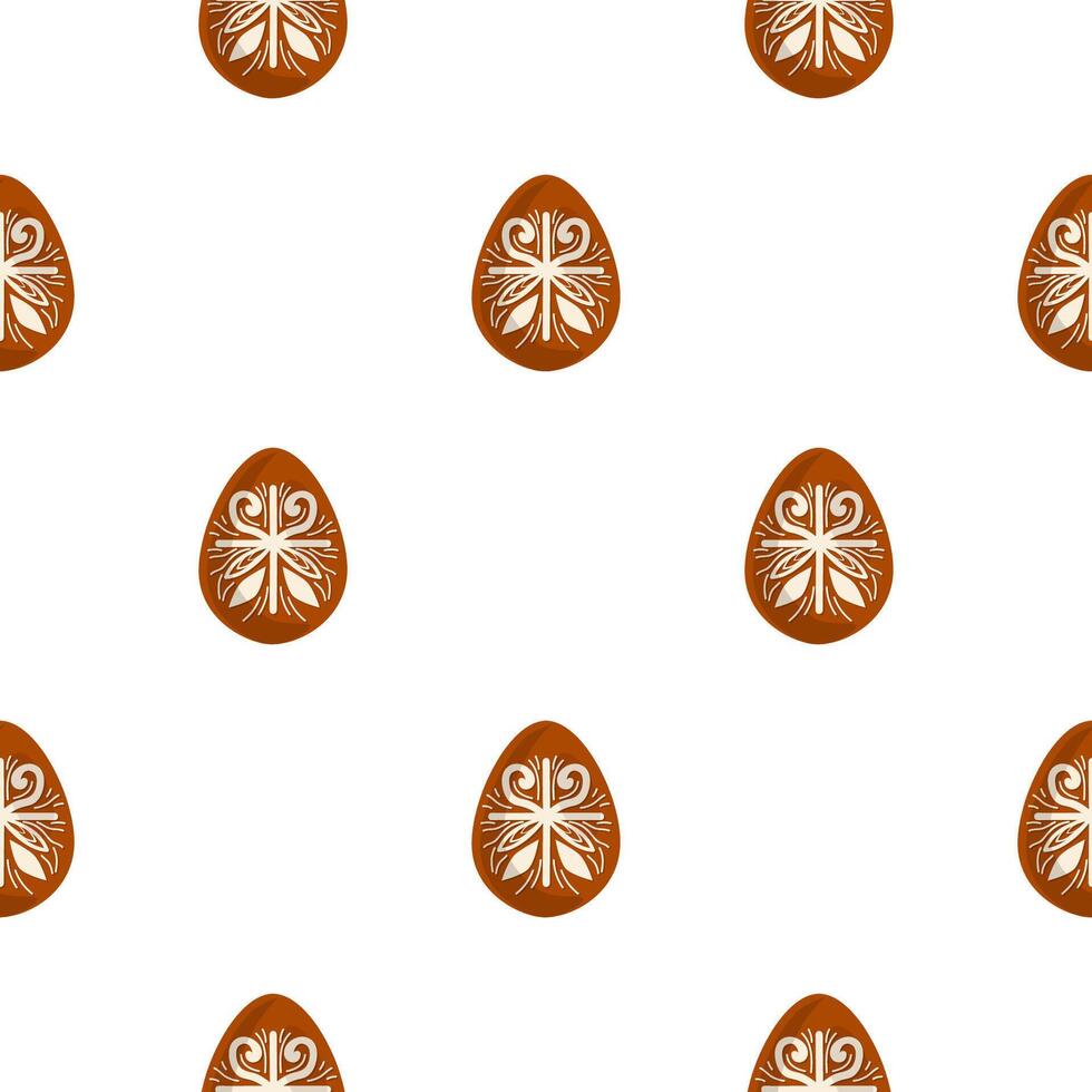 ilustración en tema sin costura celebracion fiesta Pascua de Resurrección con cazar vistoso brillante huevos vector