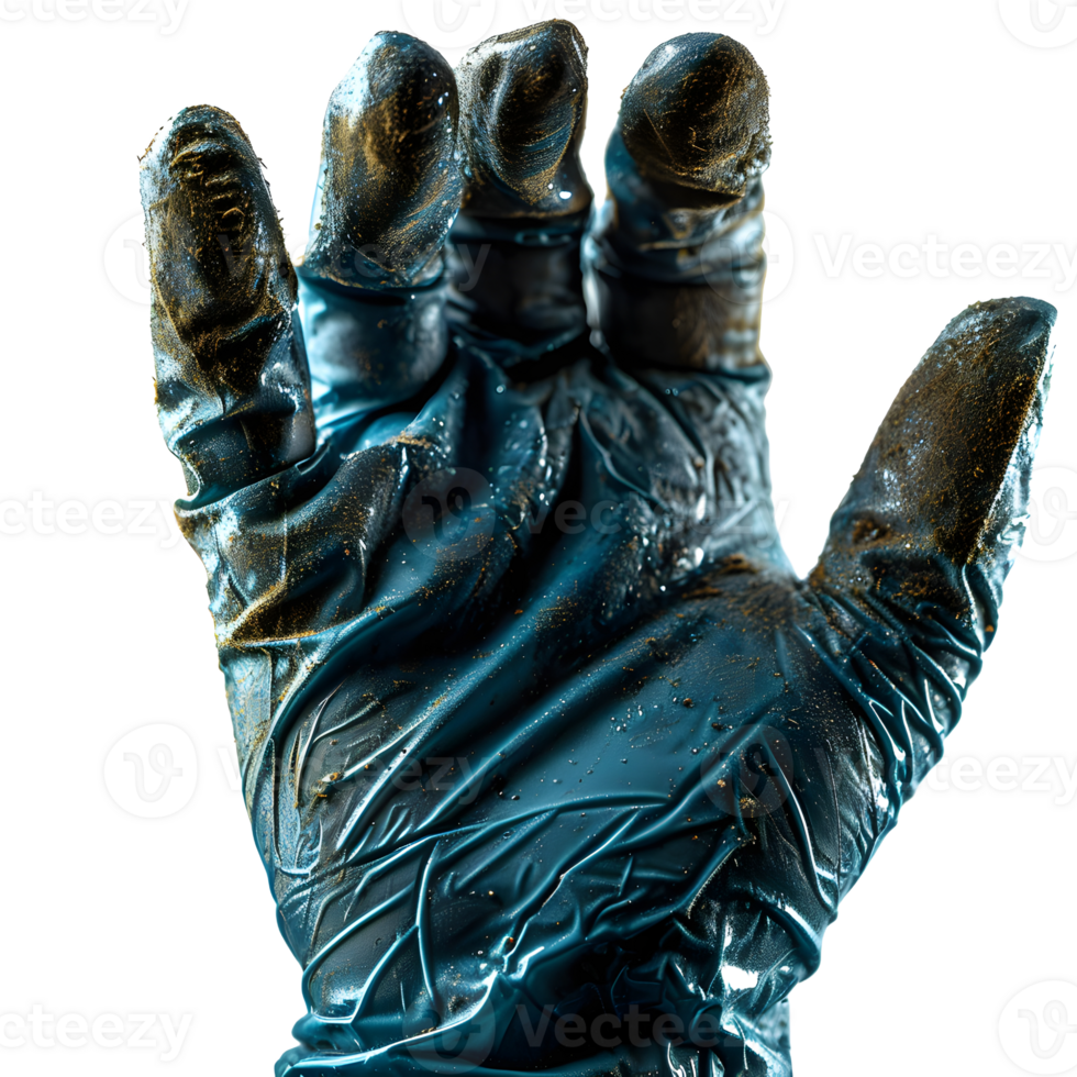 ai generado calor resistente soldadura guantes aislado en transparente antecedentes. fuego combatiente guantes. generativo ai png