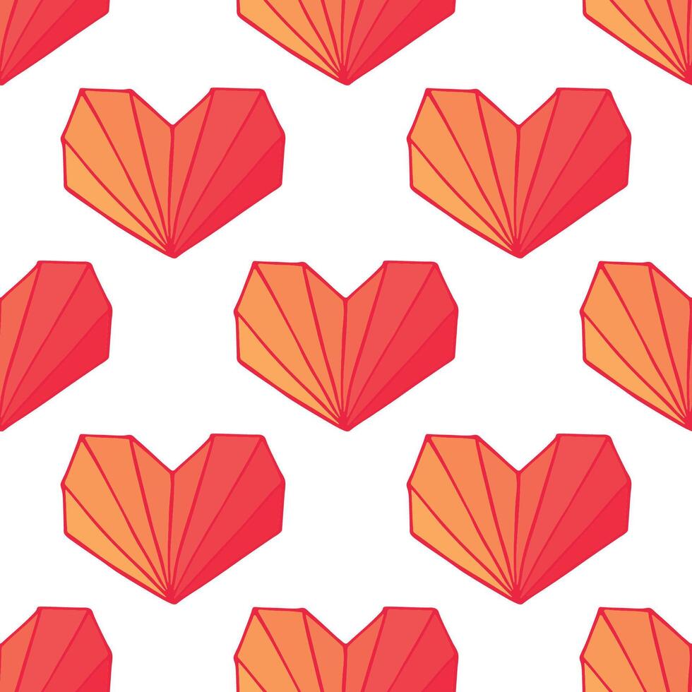 Seamless pattern with hand drawn heart doodle for decorative print, wrapping paper, greeting cards and fabric vector