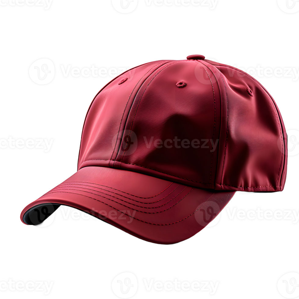 AI generated Close-up of Sports Red Cap Isolated on Transparent Background. Generative Ai png