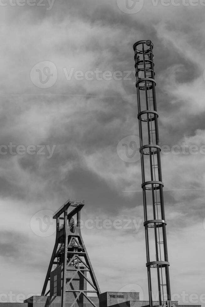 antiguo mina de carbón en el alemán ruhr aerea foto