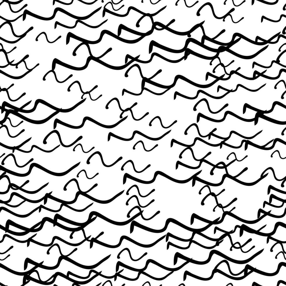 Seamless pattern with sketch squiggle vector