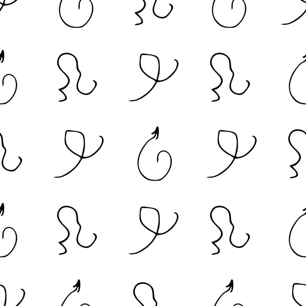 Seamless pattern with black pencil brushstrokes vector