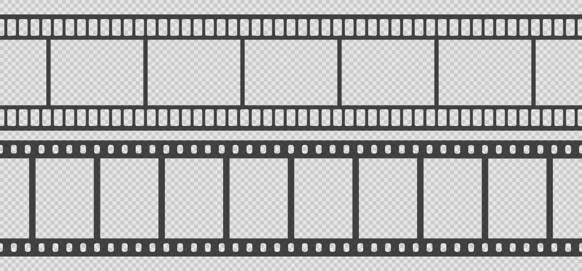 Set of seamless film strips vector