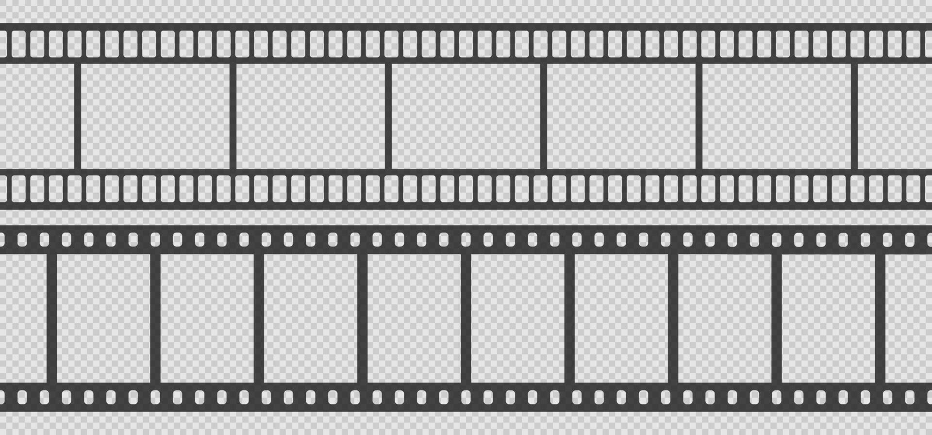 Set of seamless film strips vector