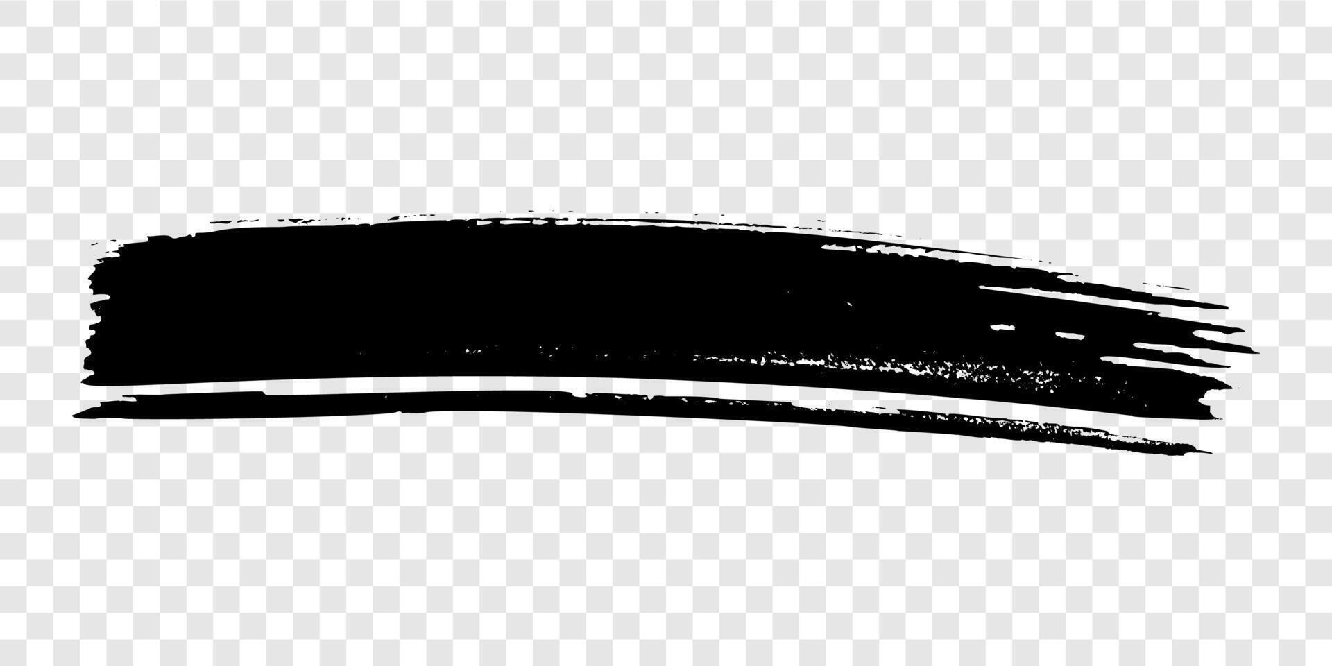 Black brush stroke. Hand drawn ink spot isolated on background. Vector illustration